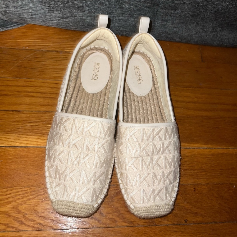 Michael Kors Cream Espadrille Flats